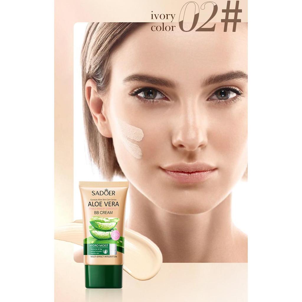 BB Cream Aloe Vera Corector Hidratant Acoperire Completă Bază Primer Finisaj Mat Contur Acoperire Pori & Imperfecțiuni, Efect Hidratant