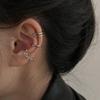 3 ks/Stříbrná barva Řetízkový náušnice na chrupavku bez piercingu Falešná klipsová náušnice na chrupavku pro ženy Muže Kreativní trendy Vánoční šperky
