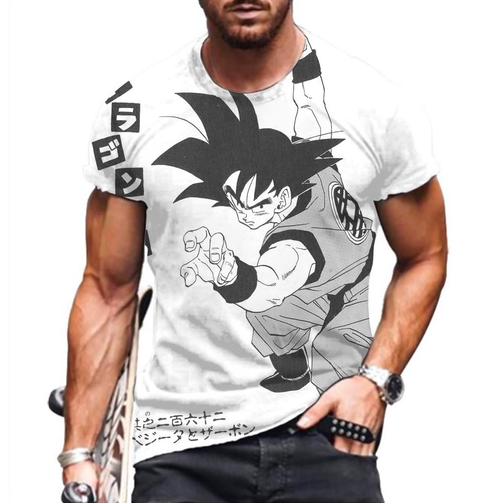 Essenziali Maglietta Dragon Ball Z Uomo 2023 Magliette Oversize Vegeta Goku da Uomo Abbigliamento Hip Hop Stile Harajuku Top di Tendenza Moda