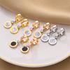 Roman Numeral Disc Earrings Women's Personality Simple Earrings Jewelry