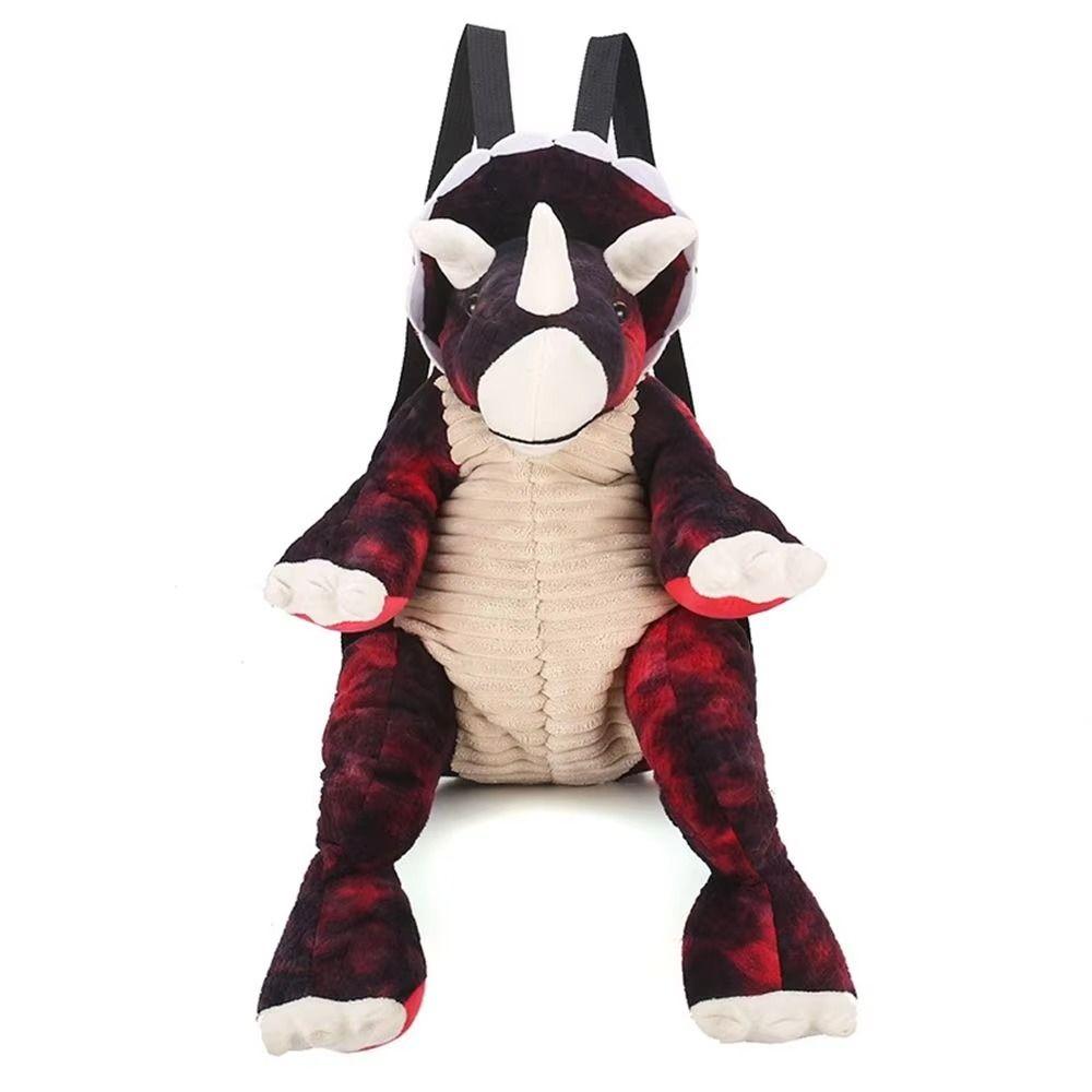 Stylish Creative Cartoon Dinosaur Backpack Simulation Dinosaur 3D Dinosaur Zipper Closure Animal Dinosaur Bag Birthday Gift