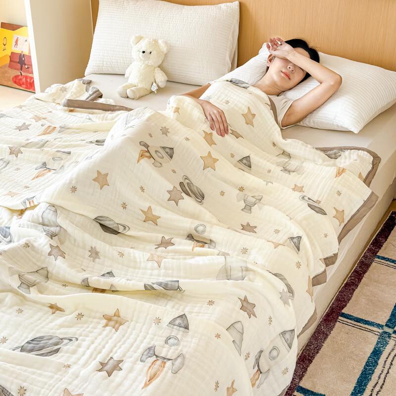 Pure Cotton Seersucker 6-Layer Gauze Summer Quilt