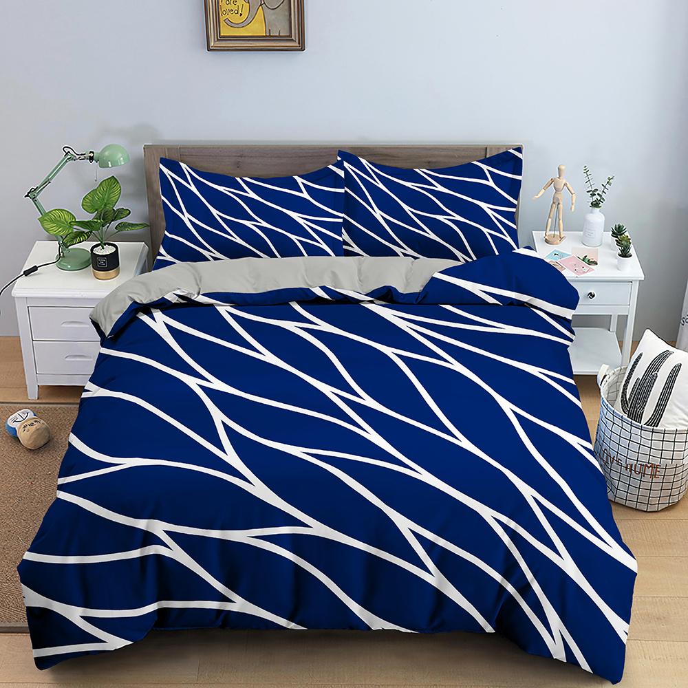 Art Pattern Bedding Set Watercolour Design Colourful Comforter Cover with Pillowcase King Queen Size for Kids Teens Bedding Set