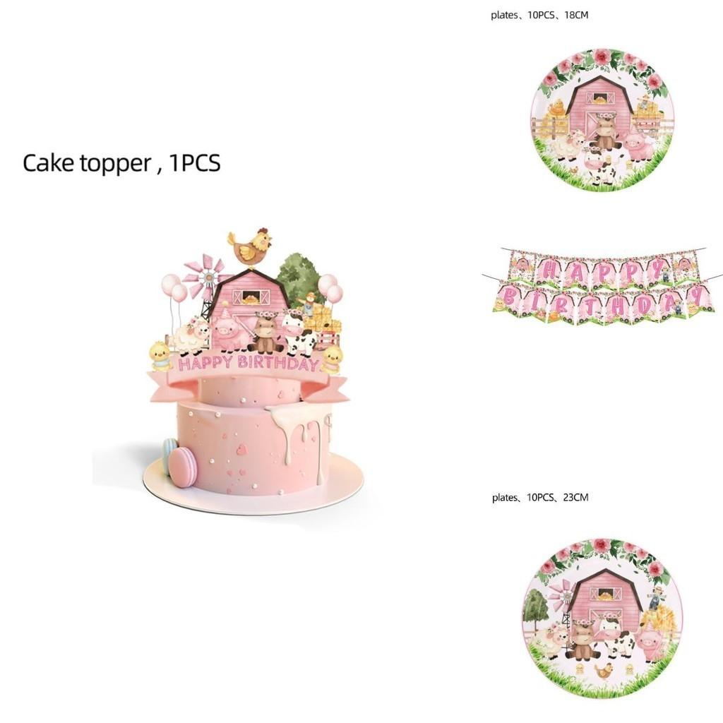 Colorful Farm Party Accessories For Pet's Birthday Multiple Sizes And Designs