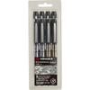 Kuretake ZIG Cartoonist Mangaka Black Permanent Ink Pen Set (8 Pieces)