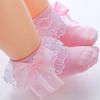 1 Pair Baby Socks Breathable Thicken High Elasticity Lace Bow Girl Baby Socks for Baby
