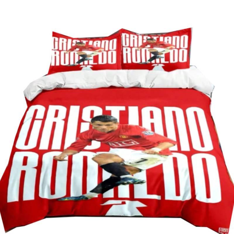 Cristiano Ronaldo Bedding Set With Active Print For Teenagers And Kids Bedroom Decor