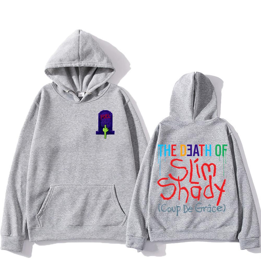 Rapper Eminem Fuel Hoodies Death of Slim Shady Sweatshirts Vintage Aesthetic Pullovers New Fashion Women Men Casual Hoodie