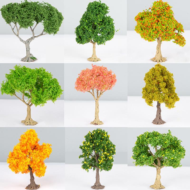 1 Peça de Decoração Realista de Árvore Frutífera, Decoração de Modelo de Construção de Mesa de Areia em Miniatura, Decoração de Paisagem em Miniatura de Árvores Frutíferas Diy