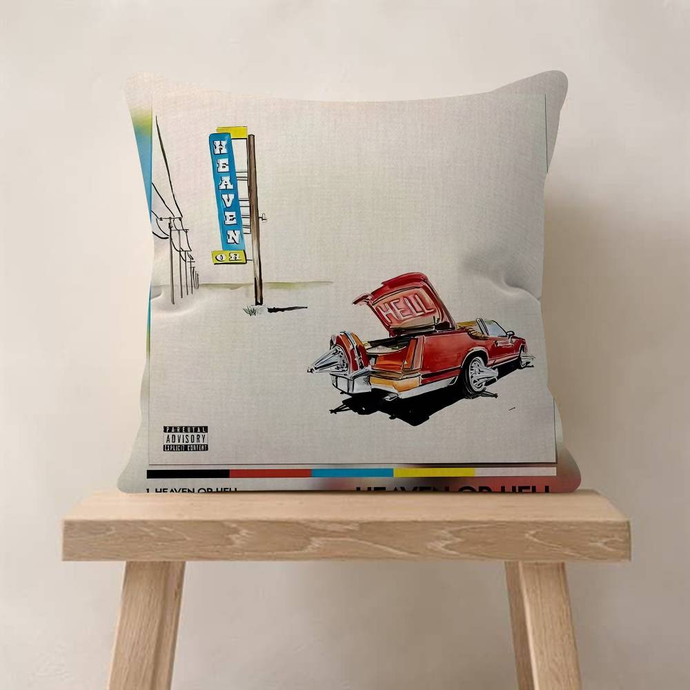 French Rap Pop Music Album Cushion Cover Decorative Pillow Sofa Home Decor Case Pillow Cases