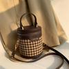 Leopard Print Women's Bag Winter New Portable Bucket Bag Personalized Trend Shoulder Crossbody Cylinder Bag