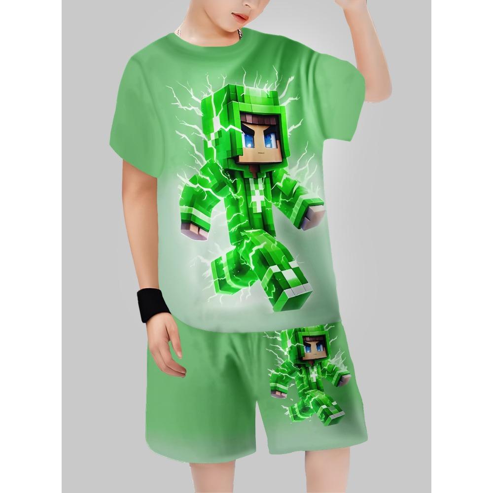 new Digital Printing Cross Border Children's Clothing Casual Short Sleeved T-shirt Boys' Clothing