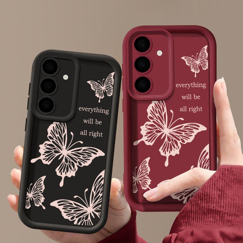 Vlinder Hoesje Voor Samsung Galaxy S26 S25 S24 FE S24 S23 S22 Ultra A16 A56 A26 A36 A17 A55 A14 A34 A15 A35 A54 5G TPU Zachte Cover