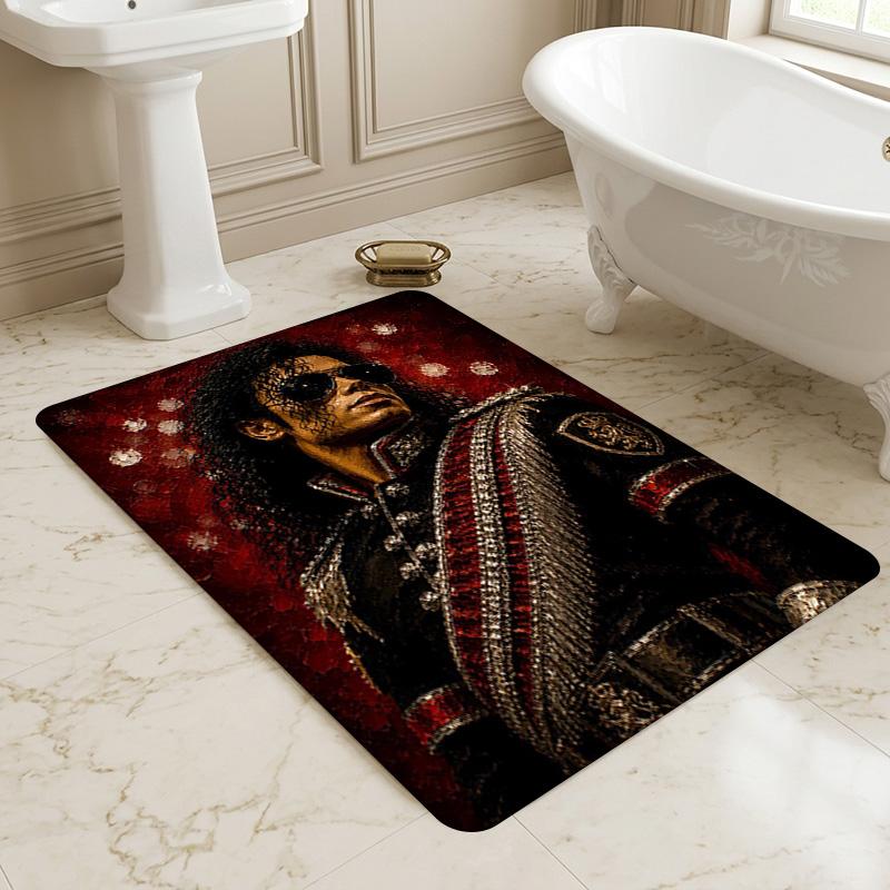 Michael Jackson Salon Tapis de Zone Antidérapant Tapis Doux Pour Chambre à Coucher Salle de Jeu Salle de Jeu Canapé Bureau Décoration de Maison Paillasson