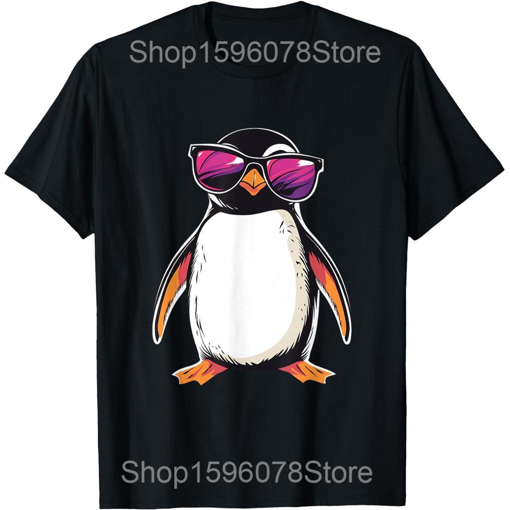 Drei Pinguine Mond Lustige Vögel Heulend T-Shirts Unisex Reine Baumwolle Humor Streetwear T-Shirt Kurzarm Unisex Lockere Kleidung