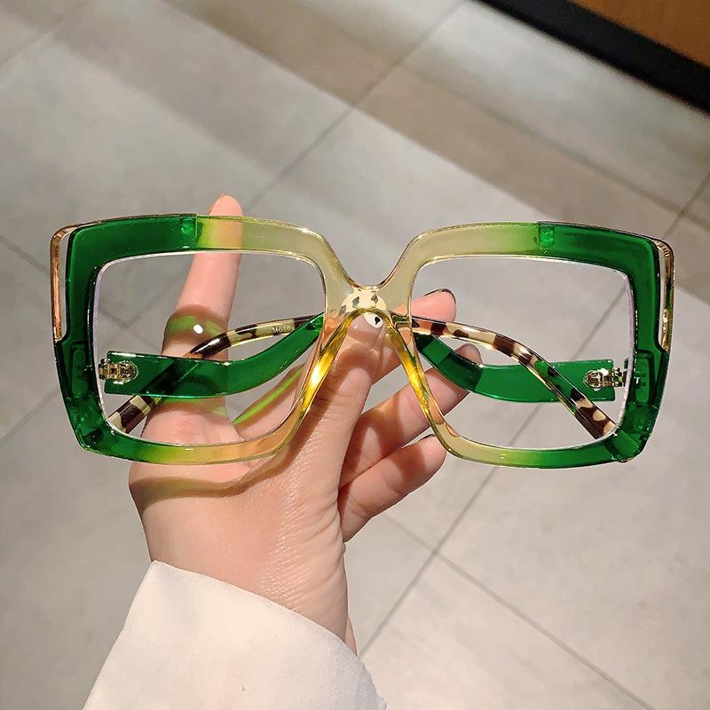 Vintage Oversized Anti Blue Light Glasses Luxury Designer Optical Frames For Women Men Trendy Myopia Eyewear
