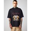 Queen Band Logotyp T-shirt Vit Rockmusik Bandtryck Unisex Casual Streetwear Topp för Män Kvinnor