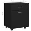 Mobile Cabinet In Black 45 X 38 X 54 Cm Particleboard