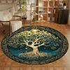 Keltischer Baum des Lebens Wandkunst Dekoration, Teppich, Wohnzimmer, Schlafzimmer, Rutschfest, Quadratischer Teppich