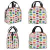 Colorful Hedgehogs Illustration Insulated Lunch Bag for Women Office Cooler Thermal Food Box Tote Portable Lunch Boxes Container