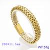 Newest Handmade Jewelry Braided Double-row Flat Buckle Stainless Steel Men's Bracelet, Fashionable and Simple