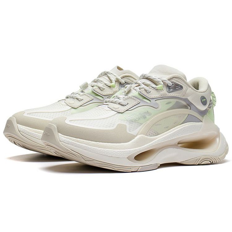 Li Ning Beyond Infinity Comfortable Versatile Low-Top Casual Shoes Women Sneaker Pearl-White AZGS086-2