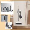 No-Drill Wall-Mounted Mop and Holder with Strong Self-Adhesive Hook for Bathroom Storage