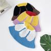 Women's Big Flower Color Block Handmade Bucket Hat