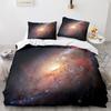 Starry Sky Duvet Cover Set King/Queen Size Night Sky Galaxy Blue Purple Soft Bedding Set Romantic Star Polyester Quilt Cover