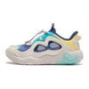 Li Ning Kids Versatile Non-Slip Shock Absorbing Low-Top Casual Shoes Kids Casual Shoes White Green YKAU018-5