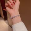 Nuovo braccialetto leggero e lussuoso con diamanti scintillanti e zirconi, manipolo regolabile per bracciale piccolo e allungabile da donna