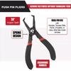 30 Degree Push Pin Pliers Removal Plastic Poly Rivet W/Center Pin Panel Clip