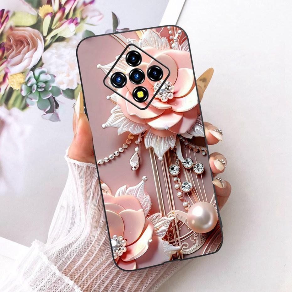 Cute Printing Phone Case For Infinix Zero8 Zero8i Soft Black Silicone TPU Cases For Infinix Zero 8 8i X687B X687 Covers Bumpers