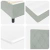 Boxspring Bed with Mattress and LED Light Gray 90 X 190 Cm Velvet