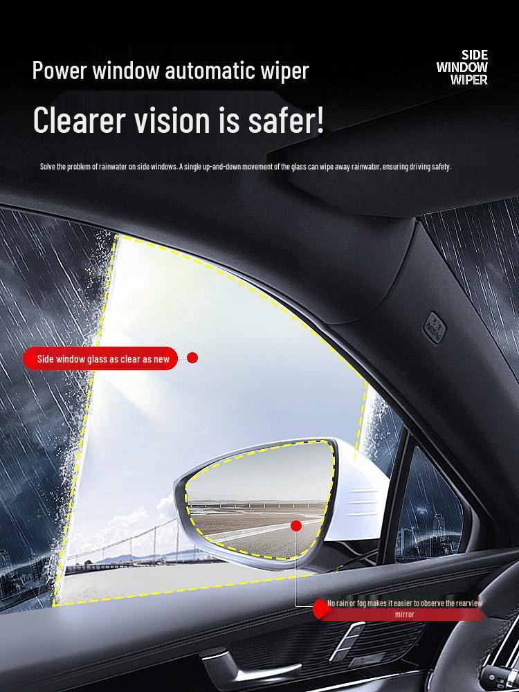 Aion LXplus Car Side Window Rainproof & Anti-Fog Double Scraper Rubber Wiper Blade