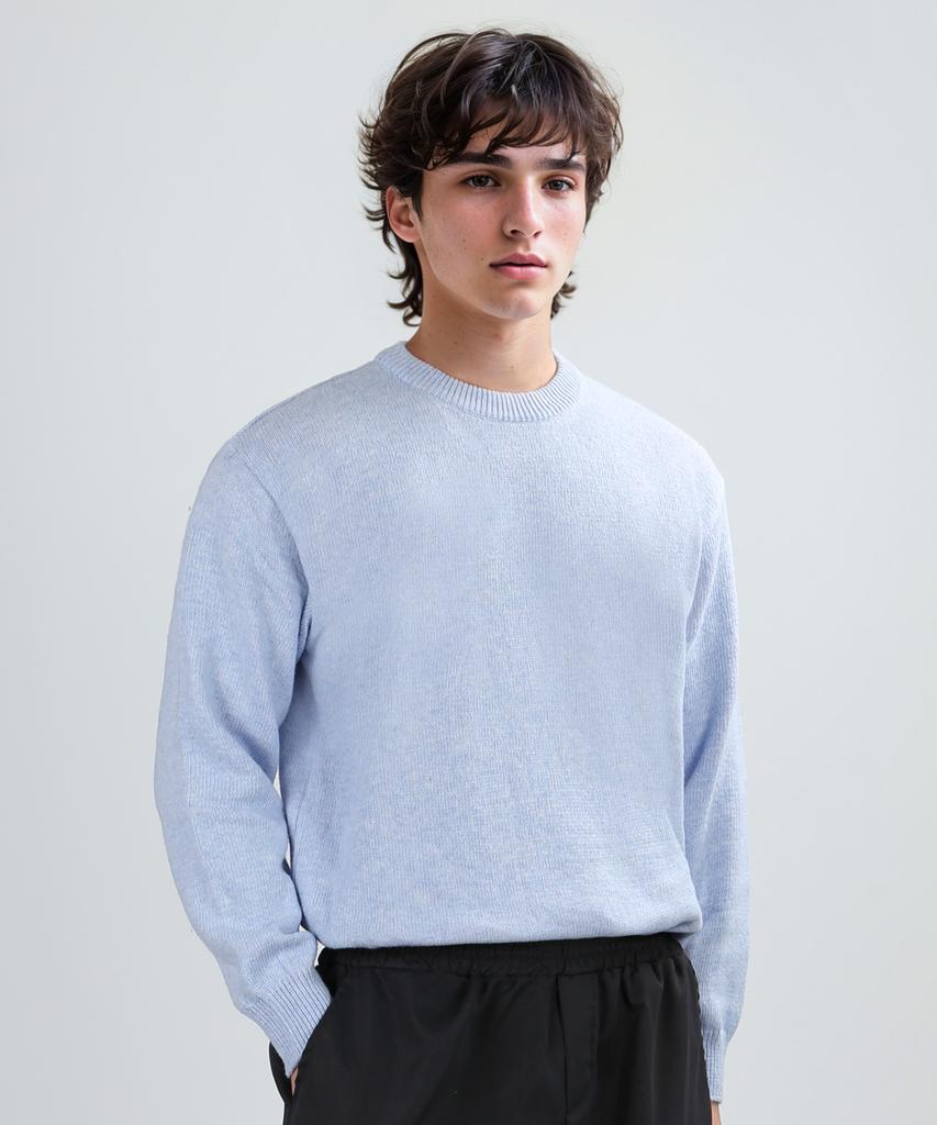 JHONNY WEST Just Wool-Like Knit (Heather Blue)