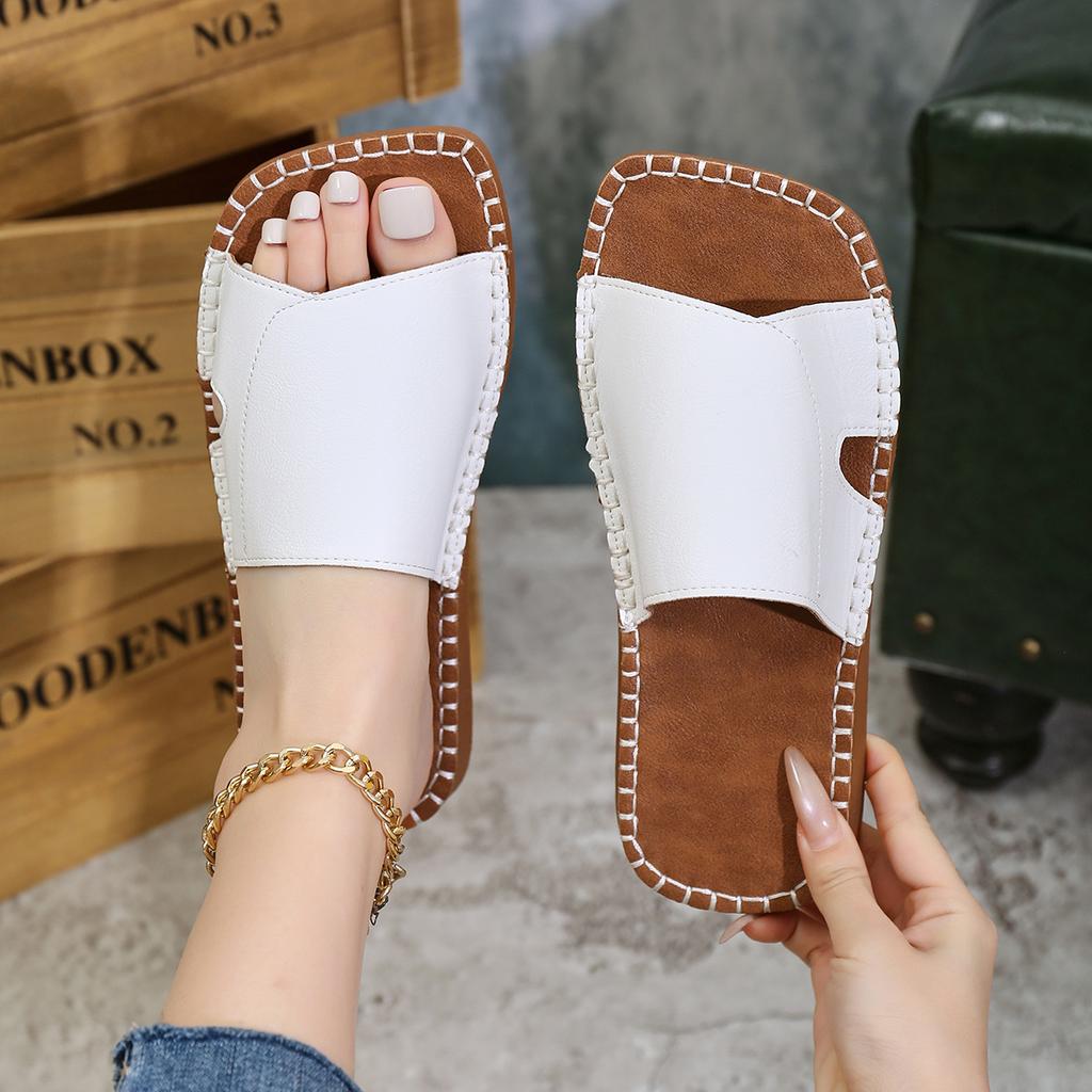 Summer New Platform Slippers Foreign Trade Large Size Women's Beach Cool Slippers European and American Fashion Large Size Spot Cool Slippers