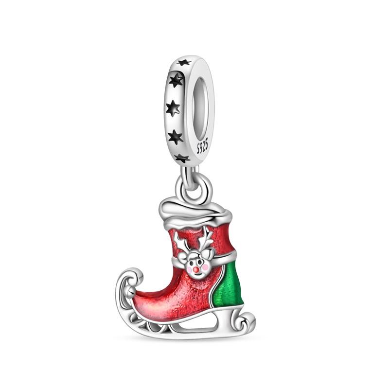 New Christmas Charm Bead Charms copper Playful Santa Tree Bead Charms Sweater Dangle Charm Fits Authentic Bracelets Ideal For Gift