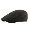 CHRLCK Men's Warm Hat Winter Beret Tweed Dad Hat Woolen Thickened Earflap Ear Protection Windproof Newsboy Cap Trucker Cap