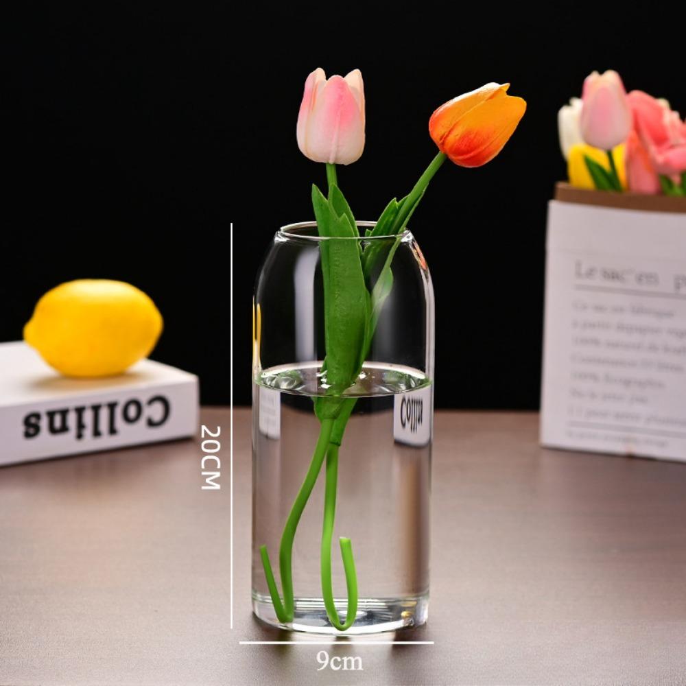 Simple Modern Glass Flower Vase Home Decoration Hydroponic Plant Bottle Desktop Decoration for Wedding Reception Family
