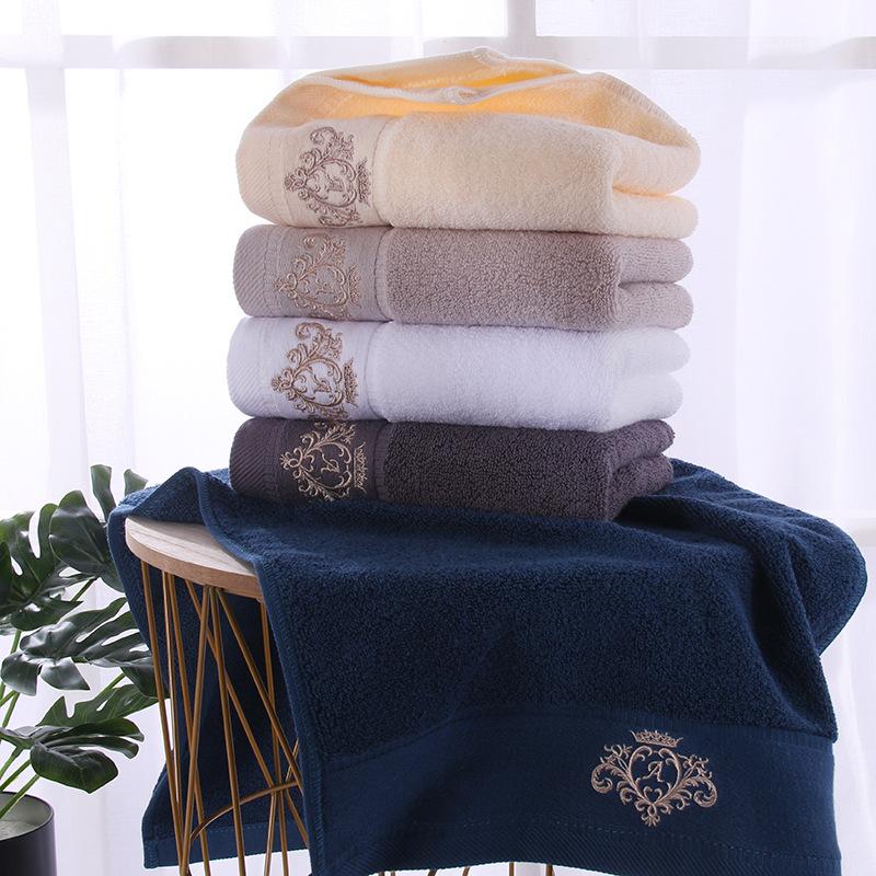 Serviettes en coton épaissi brodées pour usage domestique et hôtelier