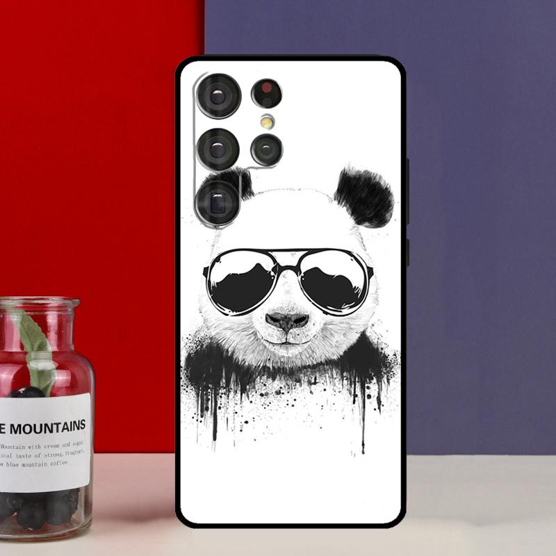 Cartoon Cute Panda Bear Funda Case For Samsung Galaxy S25 Ultra S9 S10 S20 S21 FE S22 S23 Plus S24 Ultra Phone Cover