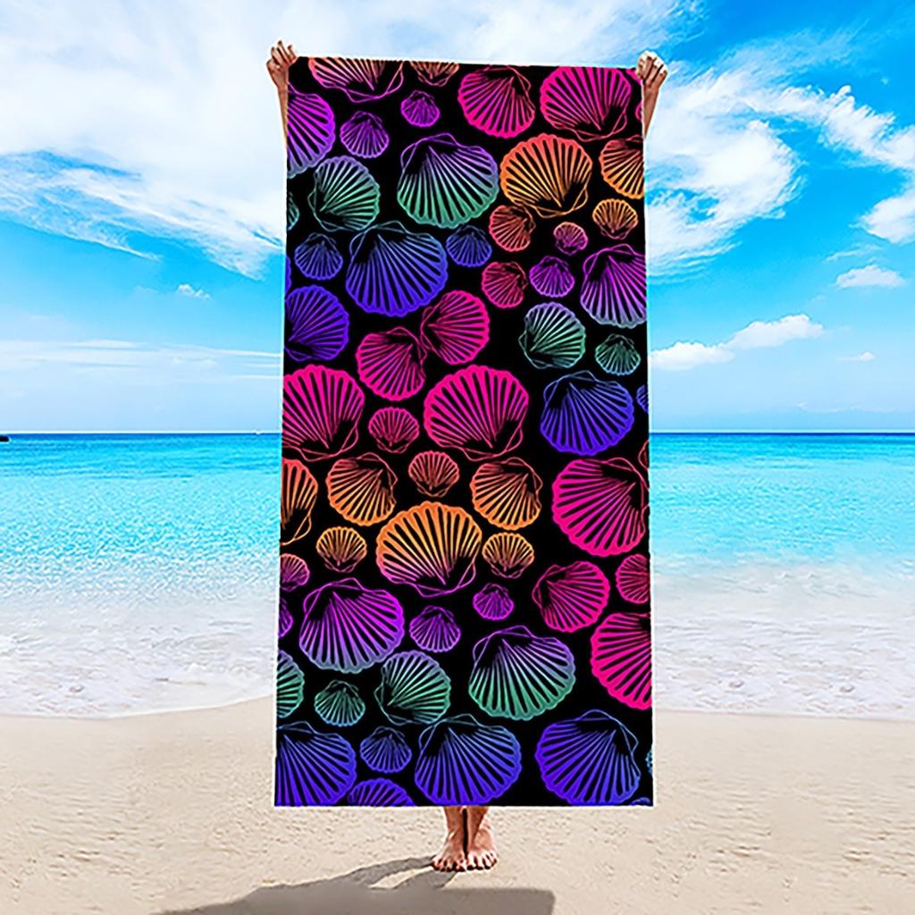 Blue Floral Microfiber Beach Towel Oversized Quick Dry Sand Free Bath Towels Large Lightweight Swimming Blanket Swimwear