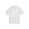 Light Oatmeal 1977 Series Digital Velvet Short Sleeve Drop Shoulder T-Shirt Women Tops FOG-SS22-097