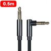 3.5mm Jaklı Ses Kablosu 90 Derece Dirsek Erkek-Erkek Hoparlör Aux Kablosu Samsung Xiaomi MP3/4 Video Araba Kulaklık Adaptör Kablosu