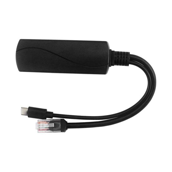 Gigabit POE Splitter 5V 3A Type-C RJ45 Συμβατό με IEEE802.3af/at 10/100/1000Mbps Power Over Ethernet Splitter Adapter για Κάμερα Ασφαλείας CCTV