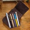 Handmade Magnetic Leather Pen Case for 6 Fountain Pens - Crazy Horse Style