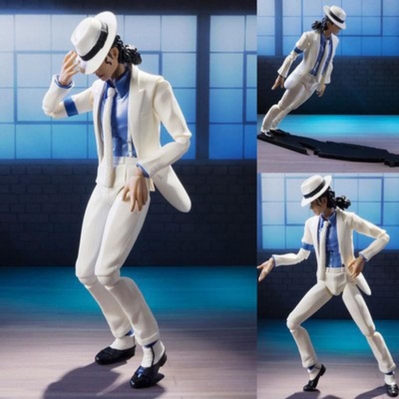 Michael Jackson Moon Walk Action Figure 14cm White Clothes Desktop Decoration Toy Surprise Christmas Gift For Collectors