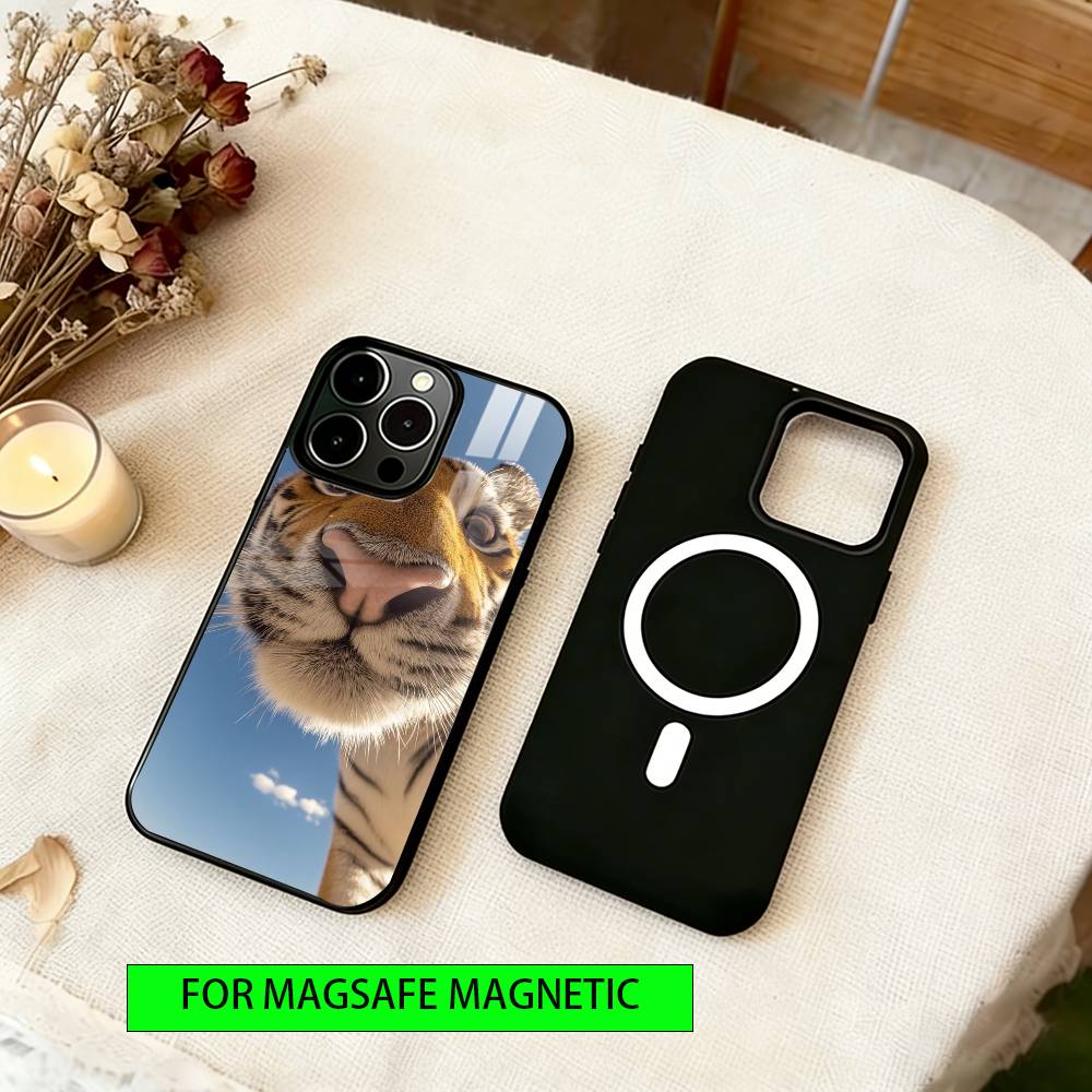 Abstract Animal Perspective Phone Case For iPhone17,16,15,14,13,12,11 Plus,Pro Magnetic with Magsafe Wireless Charging
