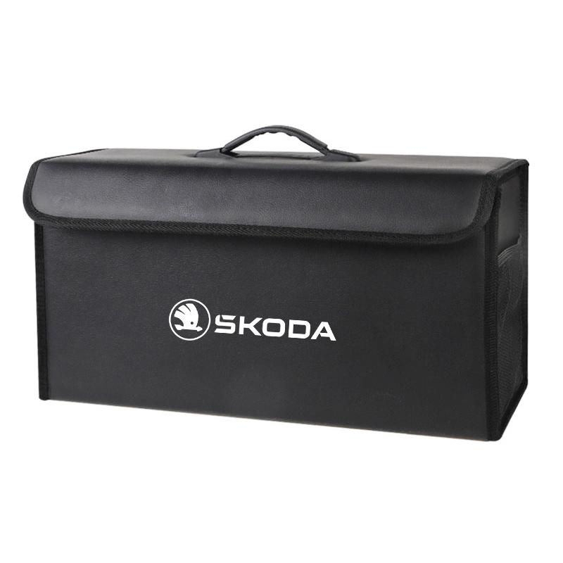 Foldable Car Trunk Organizer Box Storage Tidying Bag For Skoda Yeti Kamiq Kodiaq Karoq Octavia Fabia Rapid Vrs Mk3 Superb A5 A6